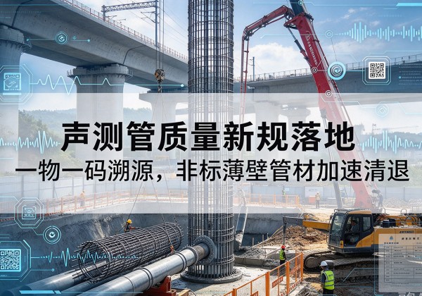 秦淮声测管质量新规落地，一物一码溯源，非标薄壁管材加速清退