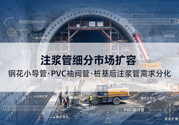 秦淮注浆管细分市场扩容，隧道钢花小导管、PVC 袖阀管、桩基后注浆管需求分化